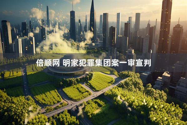 倍顺网 明家犯罪集团案一审宣判