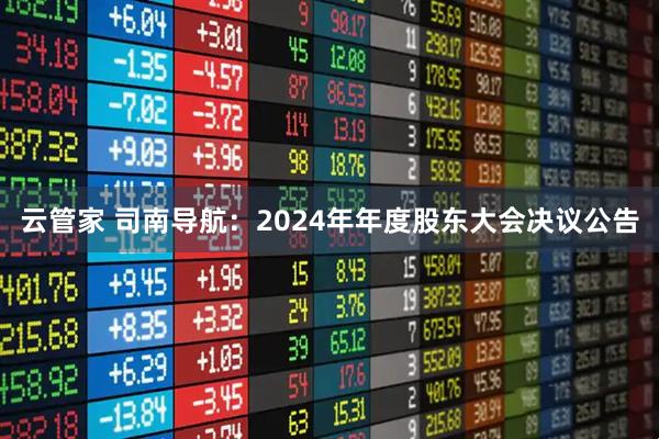 云管家 司南导航：2024年年度股东大会决议公告
