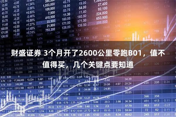 财盛证券 3个月开了2600公里零跑B01，值不值得买，几个关键点要知道